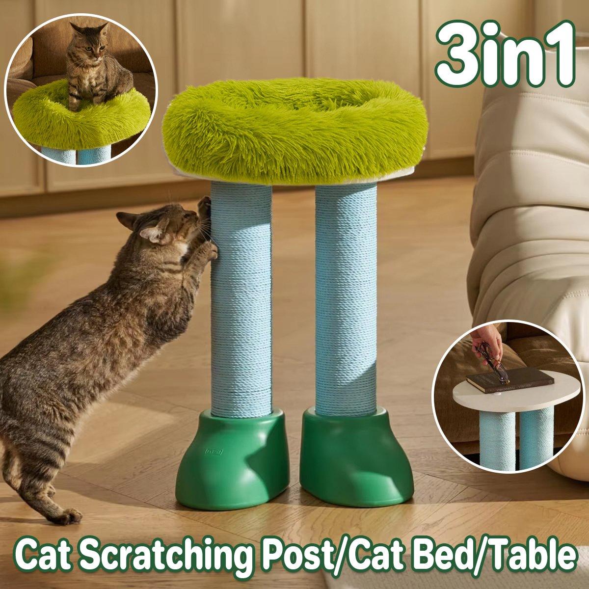 Makesure Boot-Shaped Cat Scratcher Multi-Functional Cat Bed & Side Table