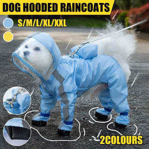 Waterproof Dog Raincoat with Feet Full Coverage Pet Rainy Clothes for Small Dogs