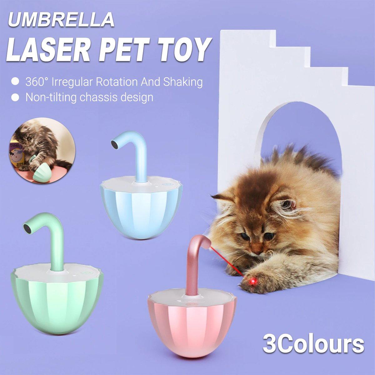 360° Rotating Umbrella Laser Pet Toy Interactive Cat Toy for Endless Fun