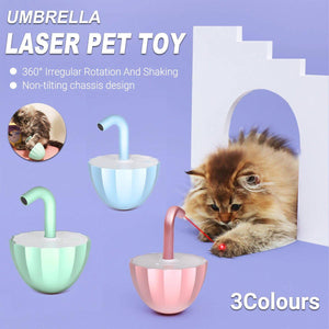 360° Rotating Umbrella Laser Pet Toy Interactive Cat Toy for Endless Fun