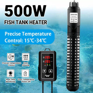 Energy-Efficient 500W Aquarium Heater Fish Tank Heater with Adjustable Thermostat