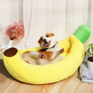 Cute Banana Shape Pet Bed Winter Warm Dog Cat Kennel