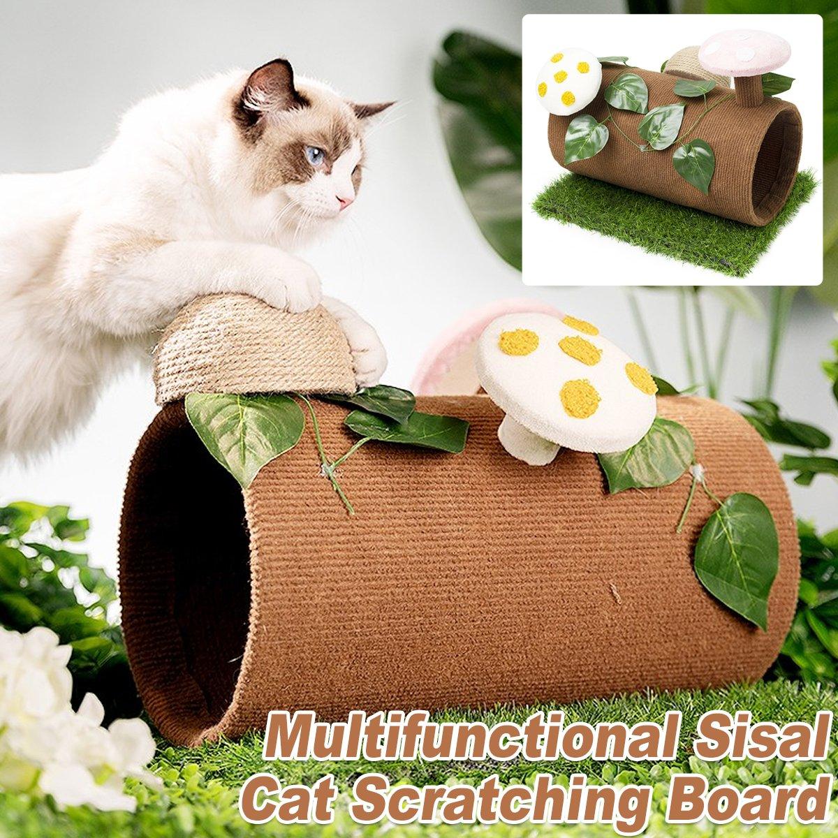 Multifunctional Sisal Cat Scratching Board Tunnel for Play and Rest