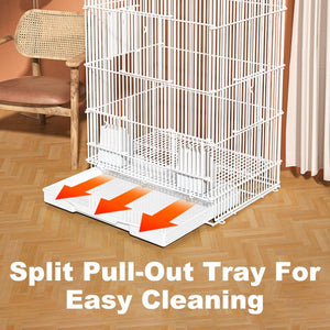 Spacious Metal Bird Cage for Parakeets & Finches Easy to Clean Design