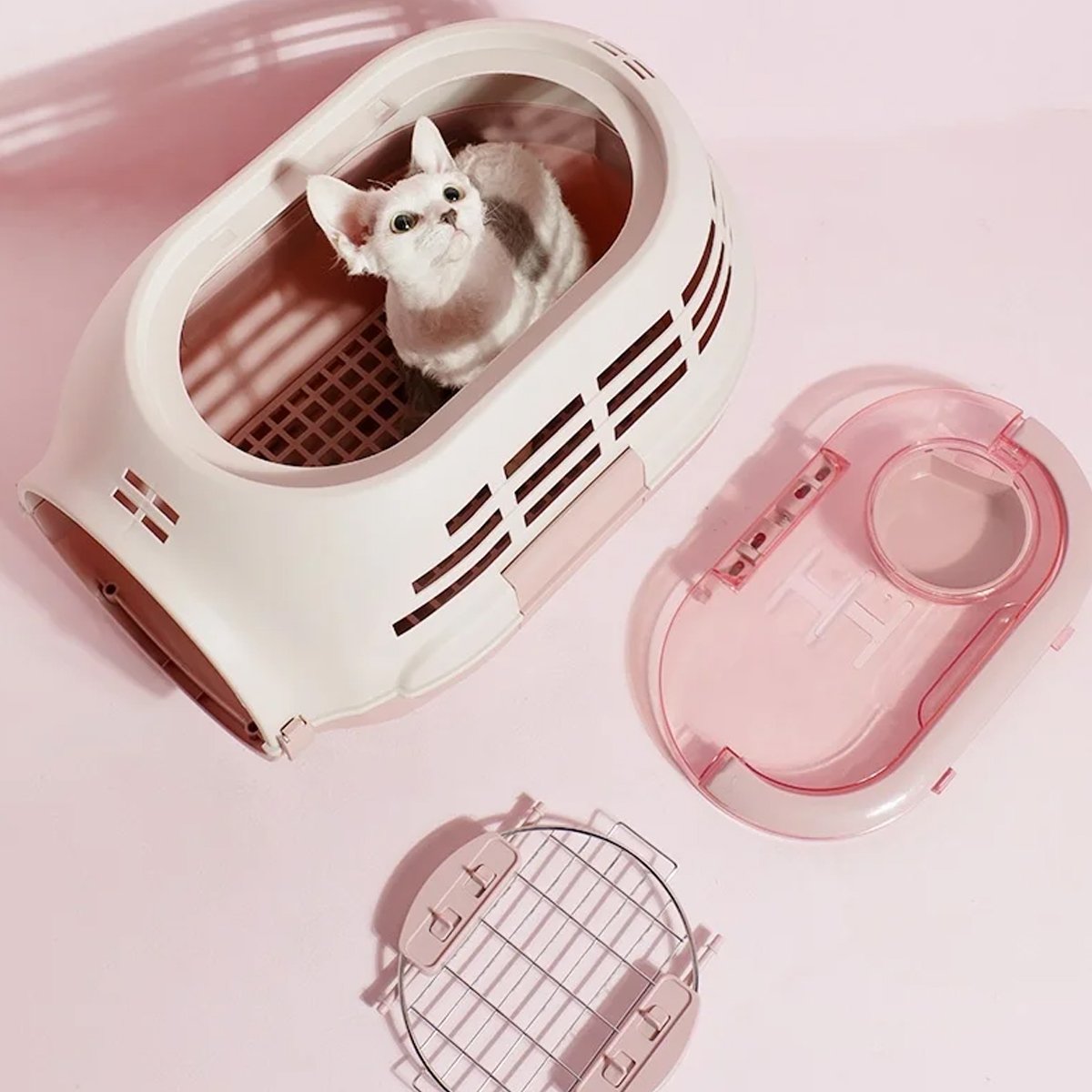 Cat Dog Air Box Large Space Removable Car Case Pet Travel Cage