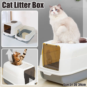 Large Detachable Enclosed Cat Litter Box