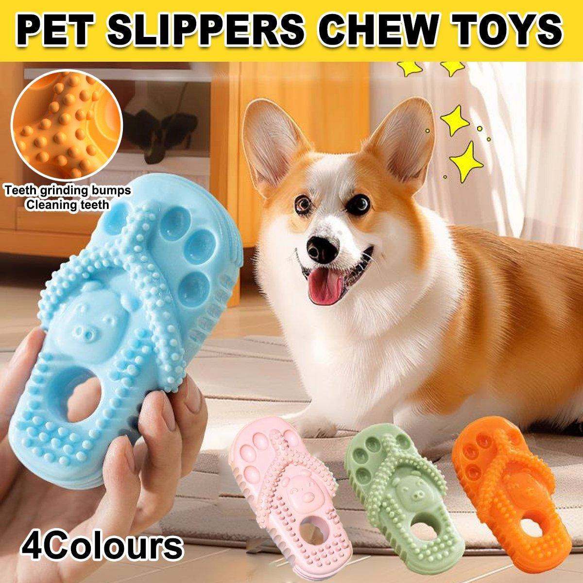 Pet Toys Bite Slippers Dog Chewing Molars Bite Resistant Cleaning Toys Cat Toys