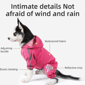 Waterproof Dog Raincoat for Small Medium Large Dogs