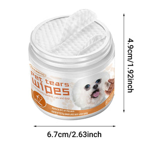 Pet Tear Stain Wipes Effective Cleaning for Dogs and Cats' Eyes