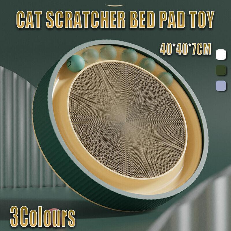 Cat Scratcher bed Pad Toy Accordion Style Folding Lounge Cardboard