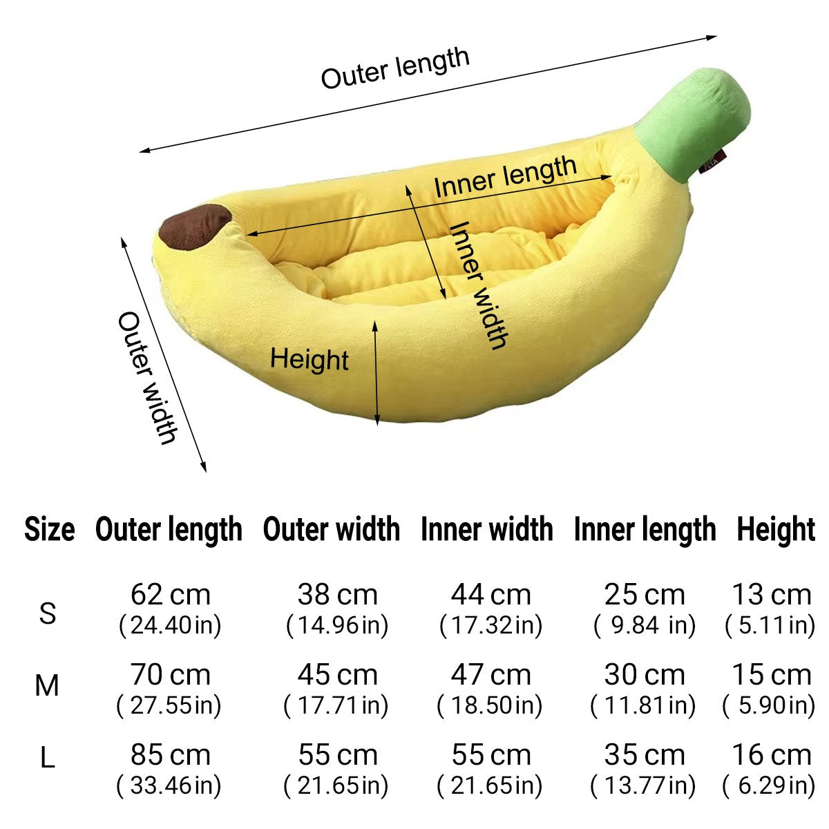 Cute Banana Shape Pet Bed Winter Warm Dog Cat Kennel