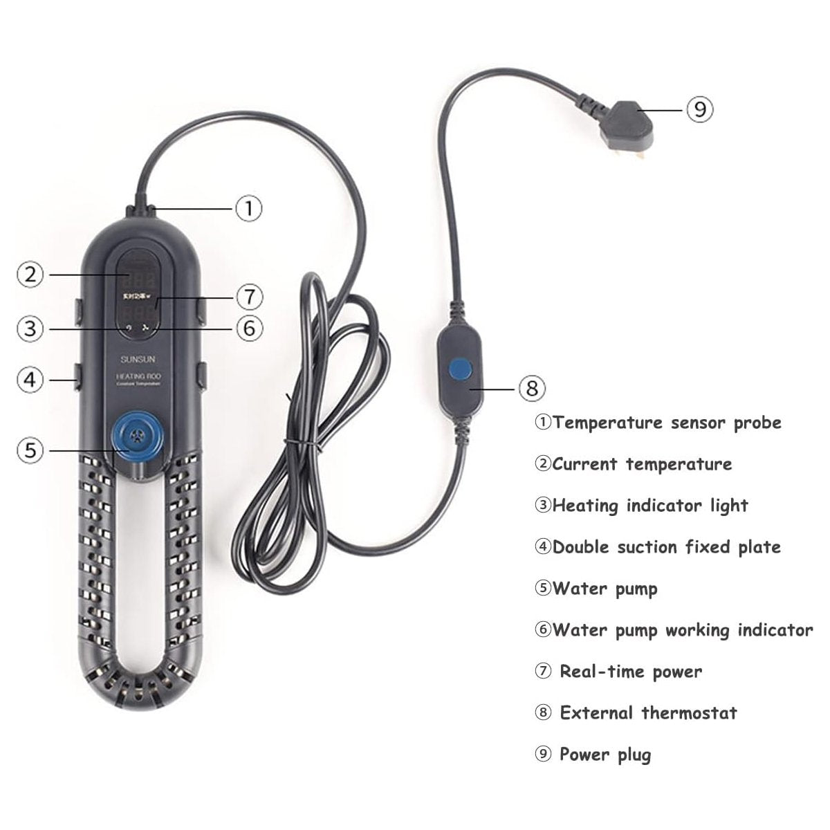 Fish Tank Heating Rod Automatic Constant Temperature Aquarium Heating Rod Power-saving Explosion-proof Heater