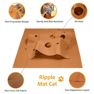 Puppy Semi-enclosed Tunnel Bite Cat Scratch Board Pad Cat Tunnel Interactive Cat Toy