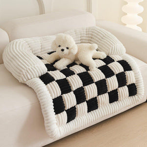 Checkerboard Pet Bed Mat Comfortable Sofa for Cats & Small Dogs