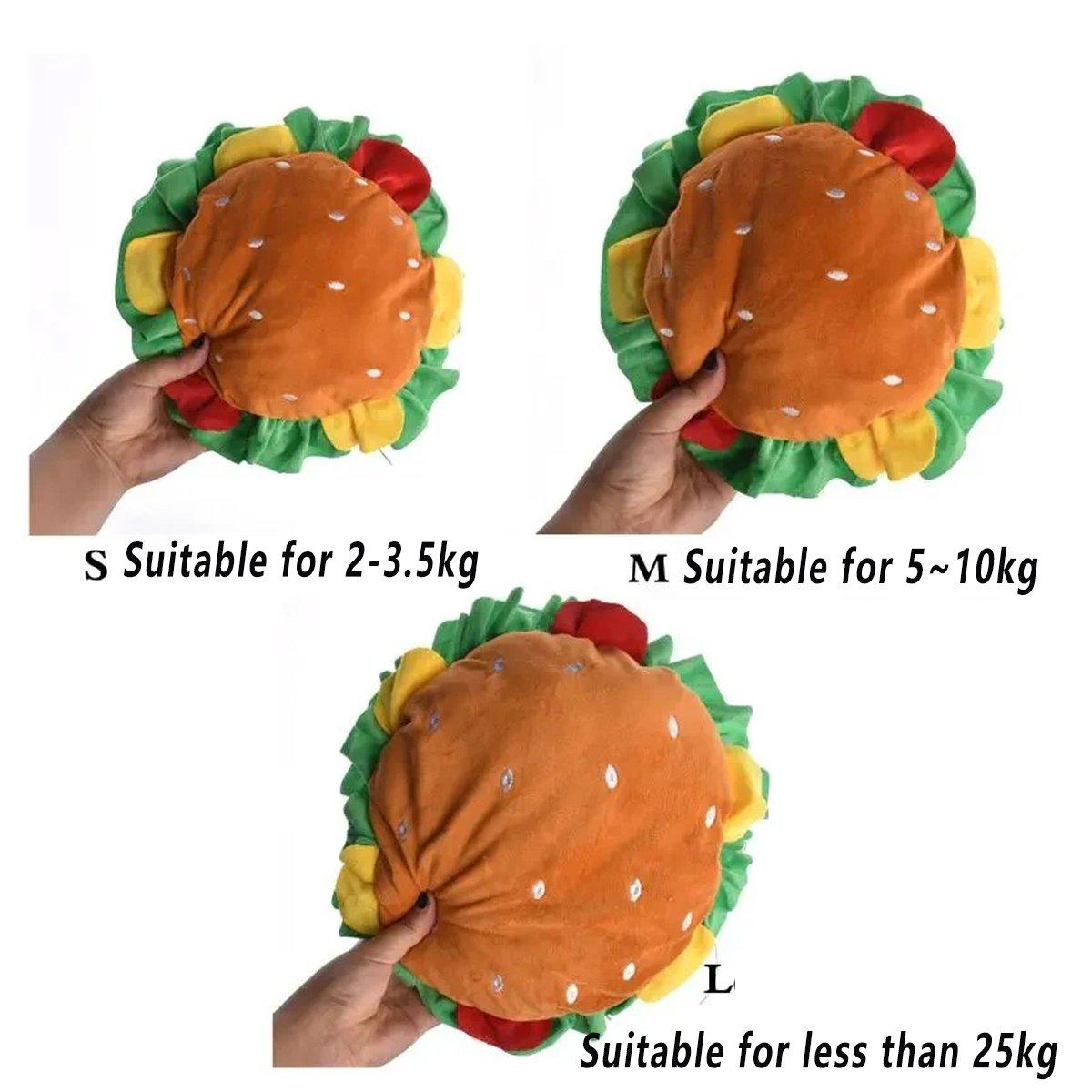 Pet Hamburger Headgear for Cats & Small Dogs