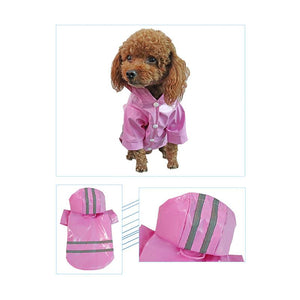 Outdoor Hoodies Jacket Waterproof Pet Dog Clothes Puppy Raincoat Rain Coat