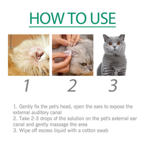 Pet Ear Drops For Cats And Dogs Universal Ear Mite Cleaning Ear Wash