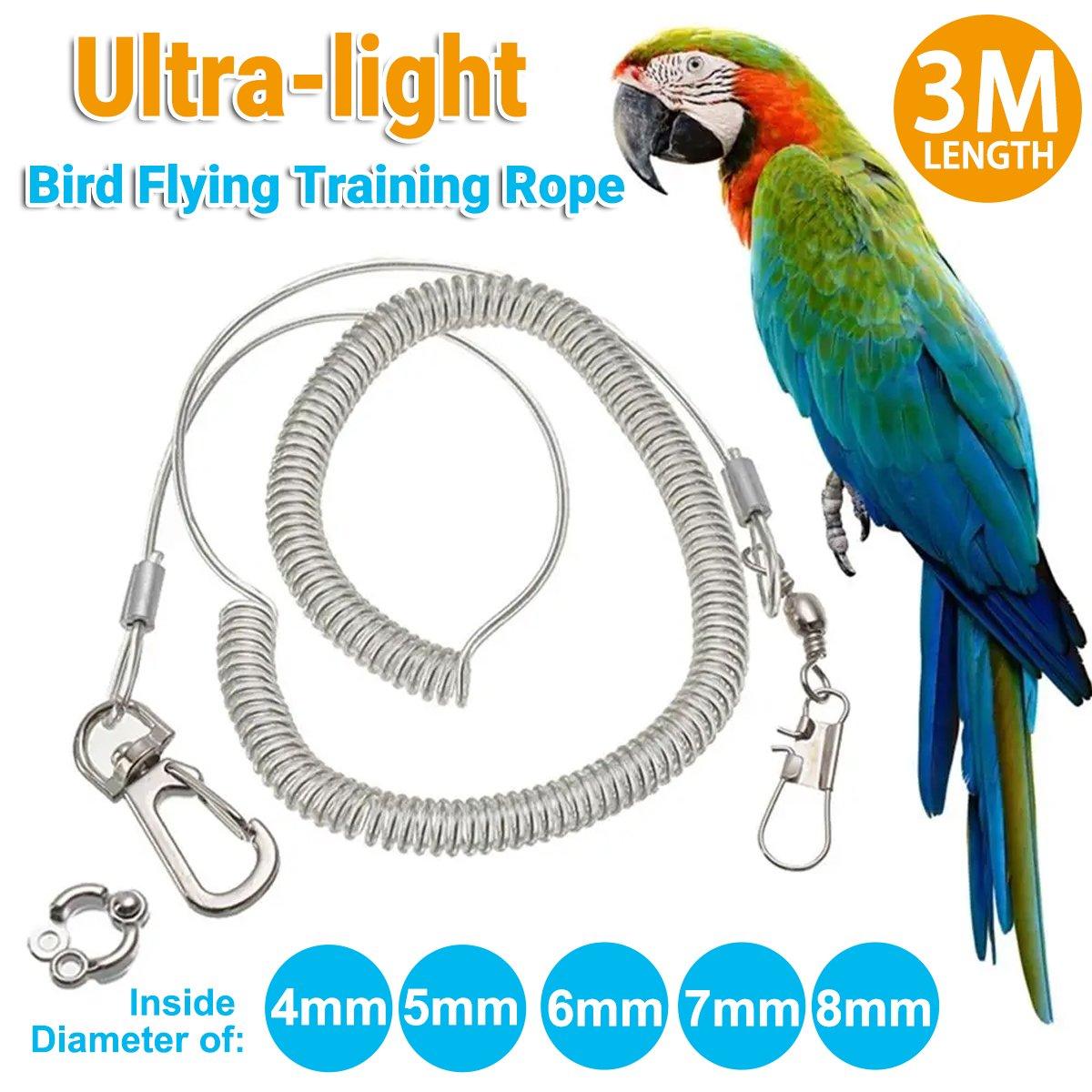 Parrot Release Rope Anklet with Alloy Fasteners Supplies Bird Lead