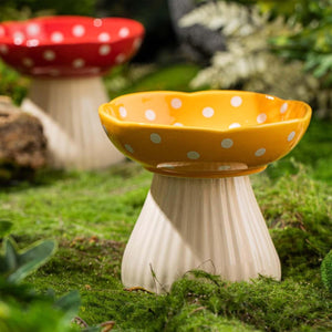 Pet Elevated Mushroom Bowl Cat Dog Bowl Dish Food Feeder Raised Cat Bowl