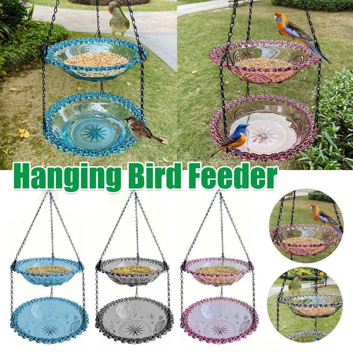 Outdoor Two-Layer Hanging Bird Feeder