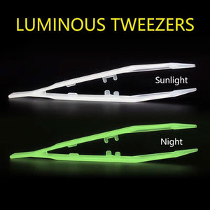 Luminous Tweezers 18cm Straight Feeding Tool For Reptile Tortoise Lizard Frog Spider