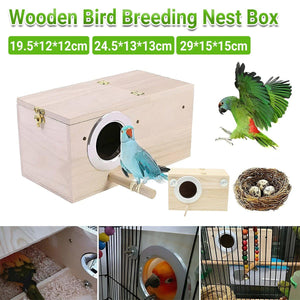 Wooden Bird Breeding Nest Box Bird House