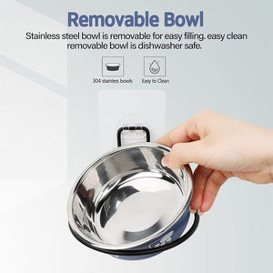 Wall-Mounted Stainless Steel Pet Bowl for Cats and Small Dogs Durable & Stylish