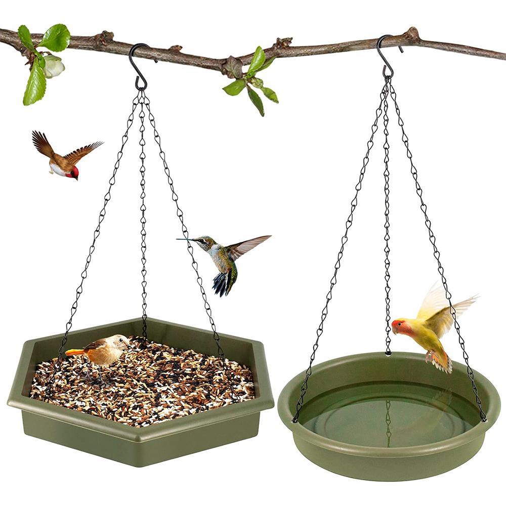 2PCS Outdoor Garden Hanging Bird Feeder