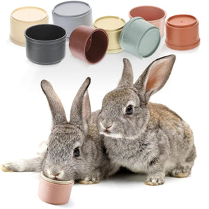 8 Pcs Interactive Bunny Nesting Cups Set for Small Animals Enrichment Play Toys