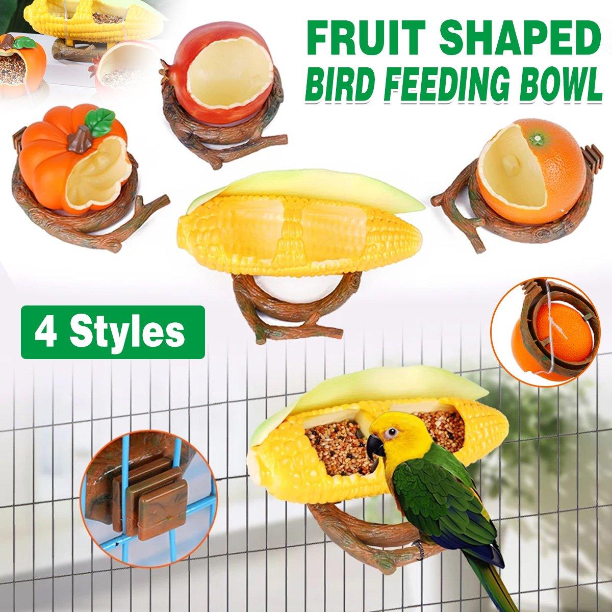 Bird Feeding Bowl Parrot Water Feeder Food Feeding Container