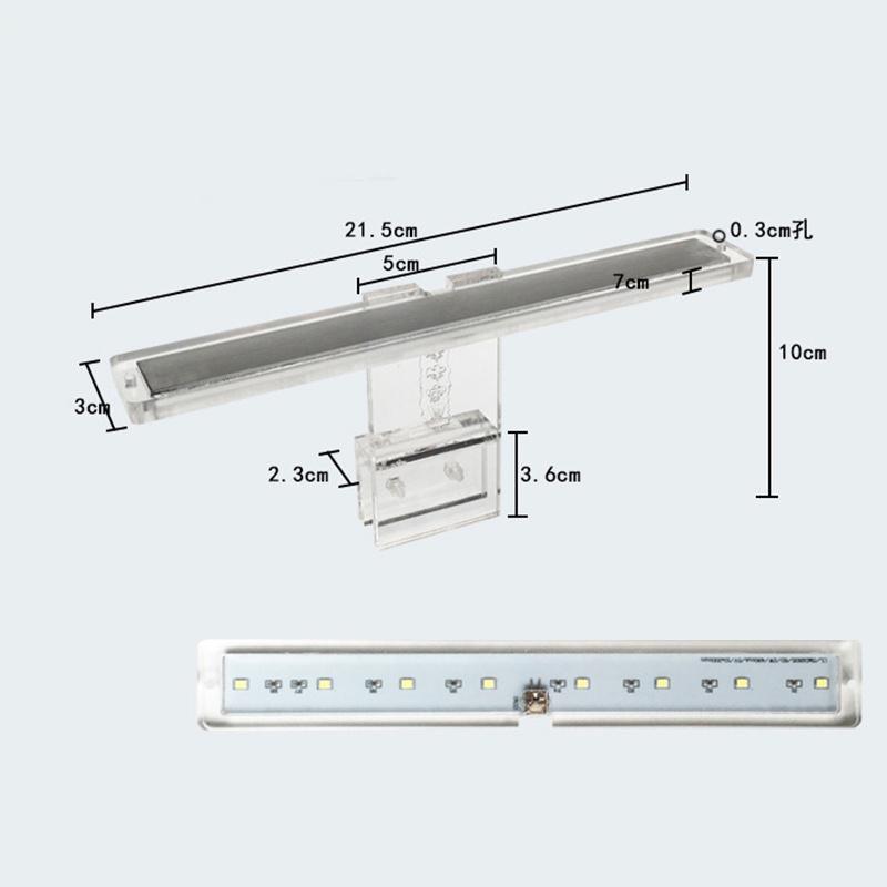 LED Aquarium Plant Light Clip-On Fish Tank Lamp with Adjustable Bracket Lighting