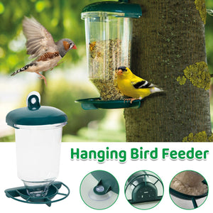 Clear Plastic Automatic Bird Feeder Suspended Suction Cup