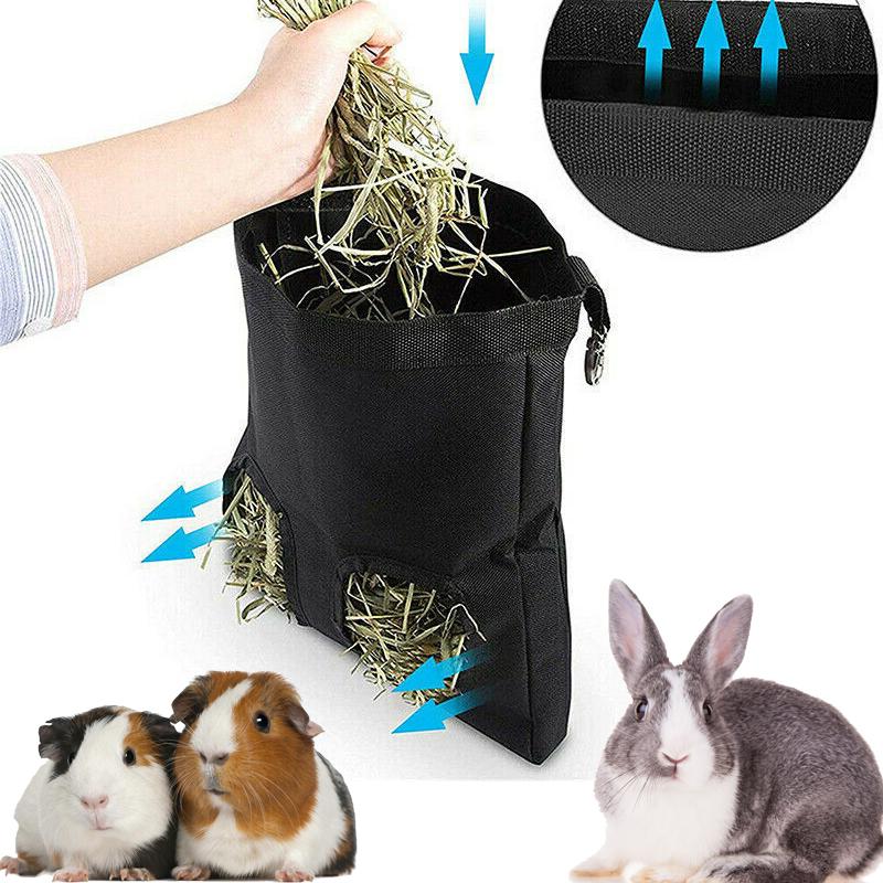 XS/XL Rabbit & Rat Hay Feeder Pouch - Hanging Pet Food Storage for Slow Feeding