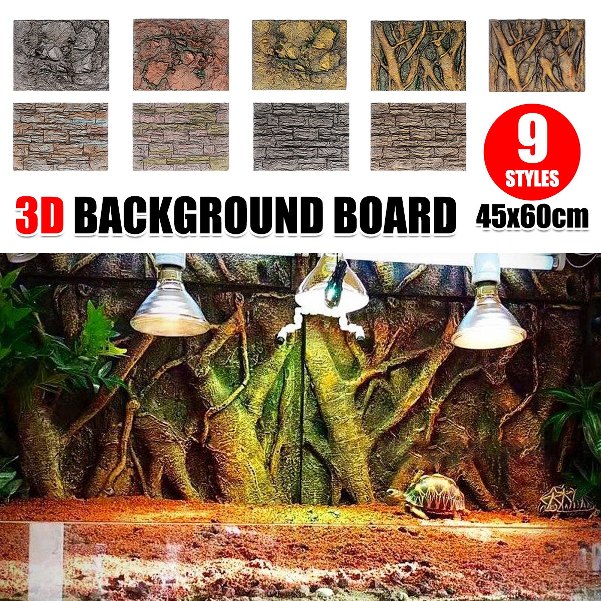 High-quality 3D Aquarium Backgrounds for reptile and amphibian enclosures