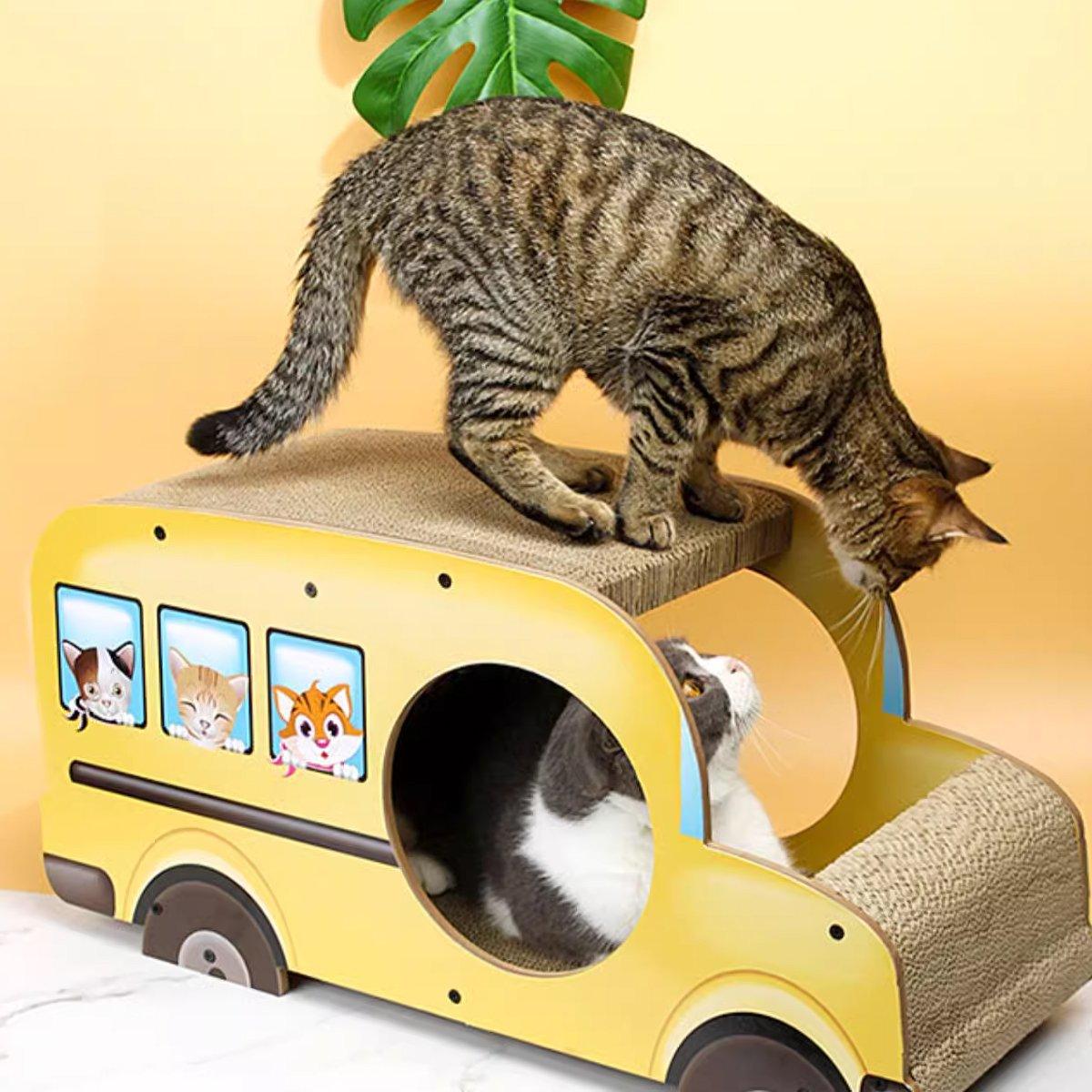 Interactive Car-Shaped Cat Scratching Board for Active Cats