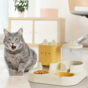 Pet Cartoon Feeding Bowl Universal Water Feeder Cat Dog Food Dish Durable Stand