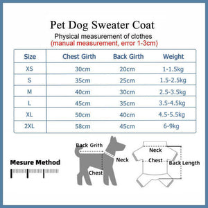 Cute Pet Dog Winter Sweater Warm Knitwear for Puppy and Cat Coat