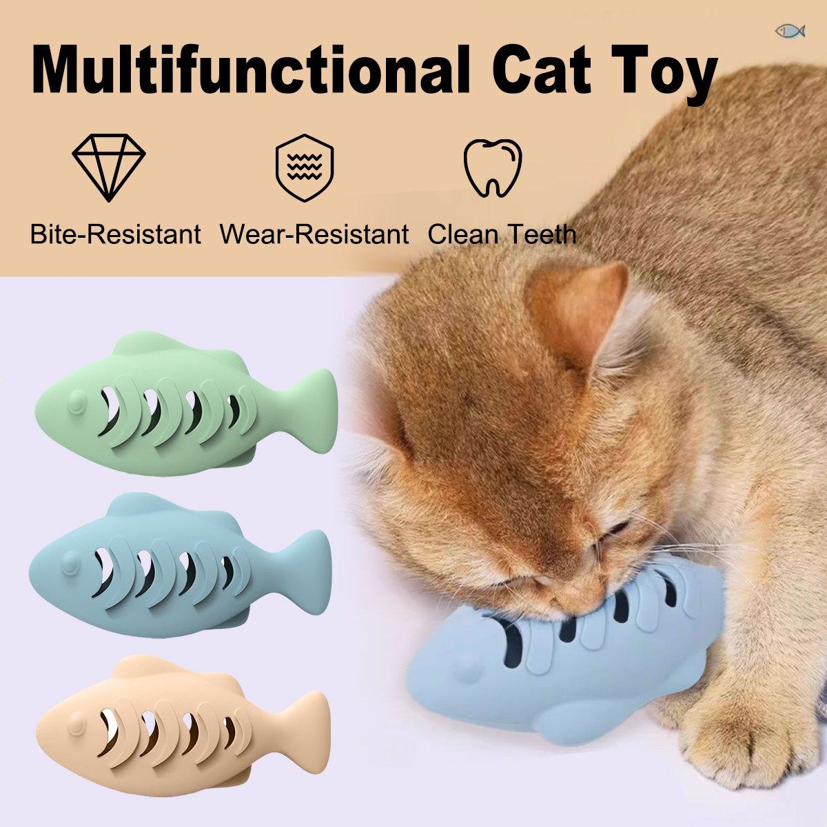 Pet Toy Cat Mint Toy Interactive Fish Leakage Toy Self-relief Feeding Artifact