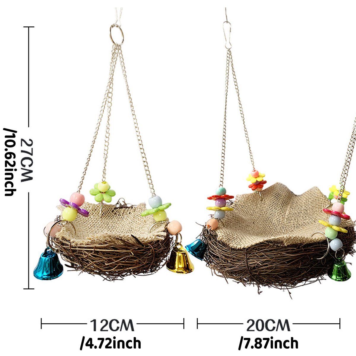 Small and Medium-Sized Bird Swing Toy Parrot Rattan Nest