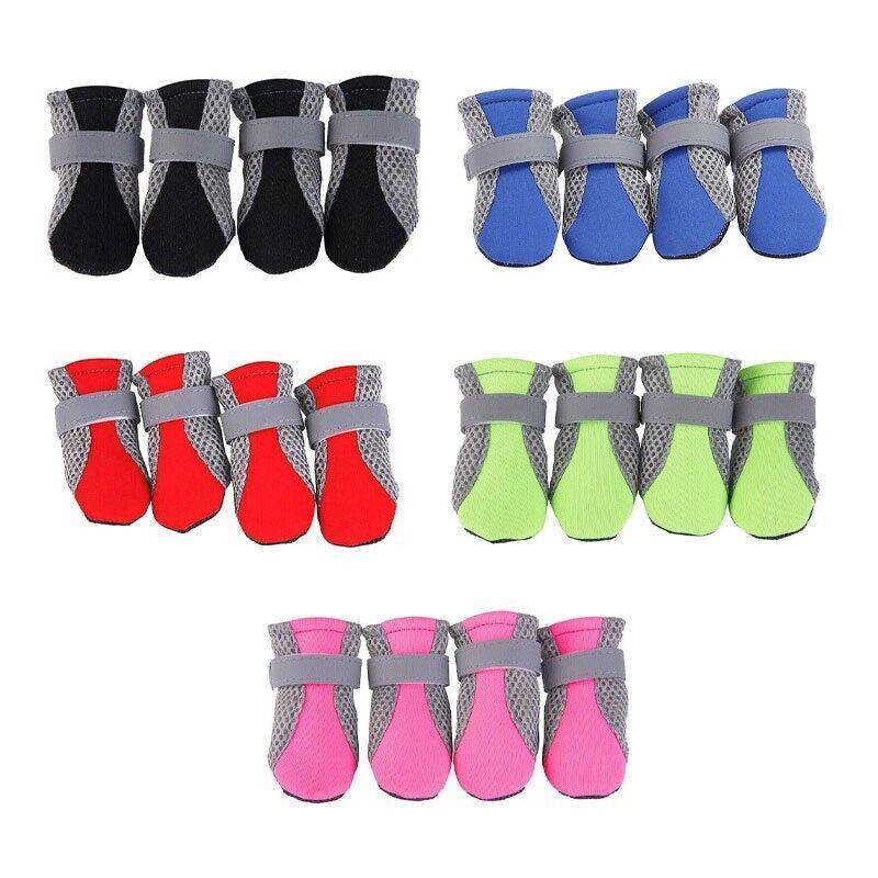 4PCS Anti Slip Waterproof Protective Dog Shoes Rain Boots Pet Socks Booties