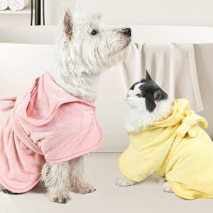 Absorbent Dog and Cat Bath Towel Microfiber Pet Bathrobe