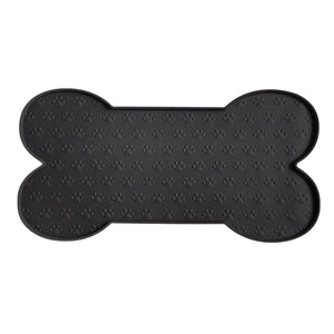 Silicone Pet Feeding Food Mat Bone Waterproof Non-slip Cat Dog Bowl Placemat Dish