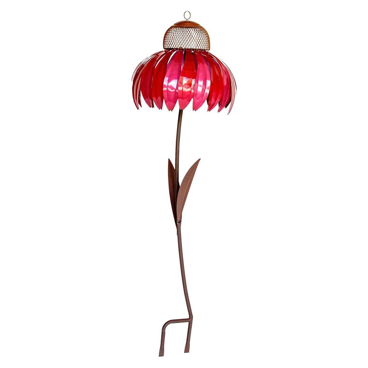 Metal Coneflower Bird Feeder for Small Birds