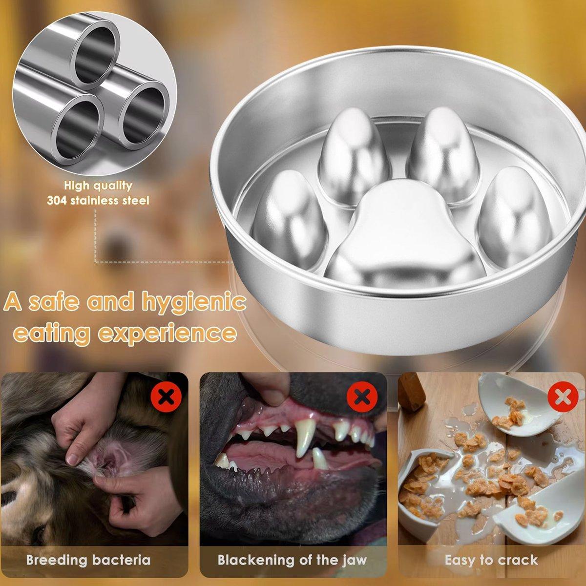 Cat Dog Pet Slow Food Bowl Non-Slip Feeding Dish for Cats Dogs Puppy Food Bowl