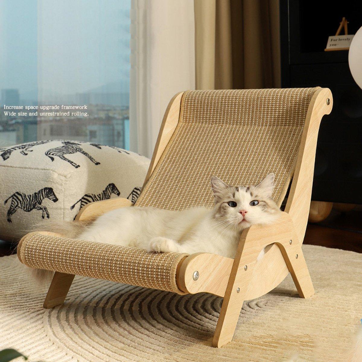 Cat Scratching Recliner Sofa 2 in 1 Lounge Bed Durable Scratch Board Furniture