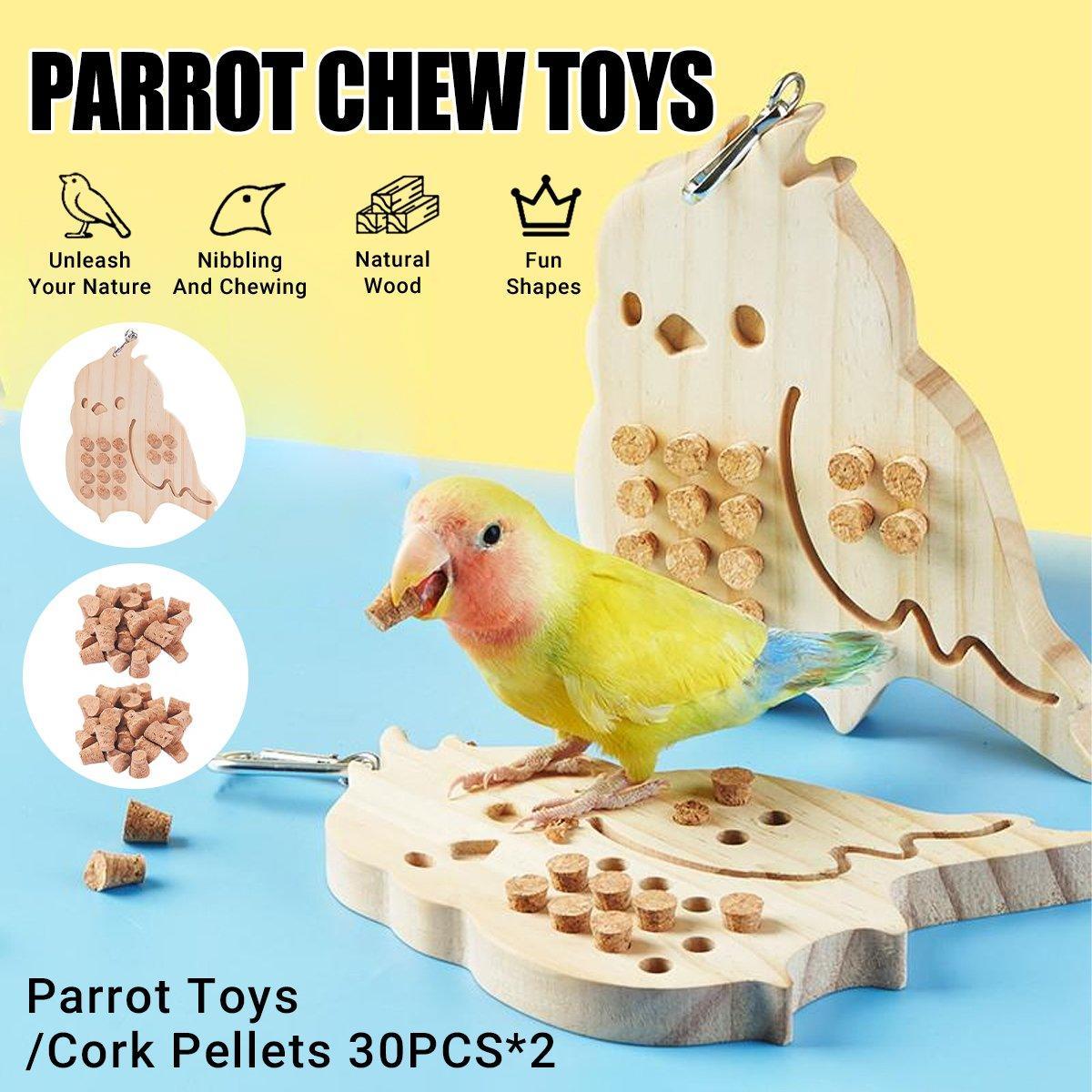 Parrot Toy Nibbling Relief Anti-Depression Puzzle Supplies for Bird Chewing Fun