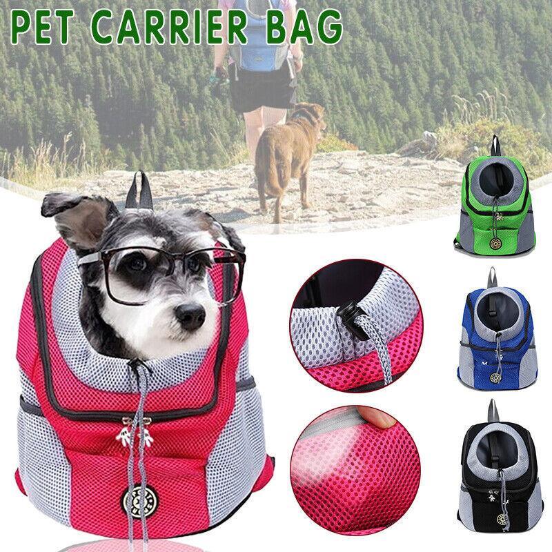 Dog Front Carrier Backpack Puppy Travel Mesh Pet Dog Carrier Backpack Blue