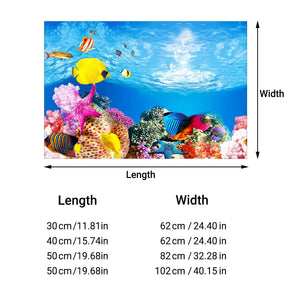 Double-Sided 3D Fish Tank Background Realistic PVC Aquarium Décor