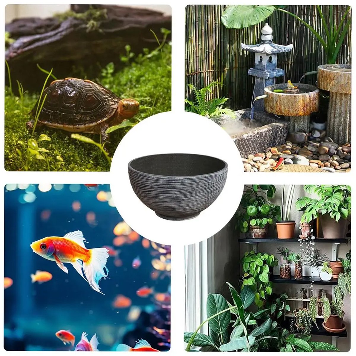 Ancient-Style Resin Fish Tank Bowl