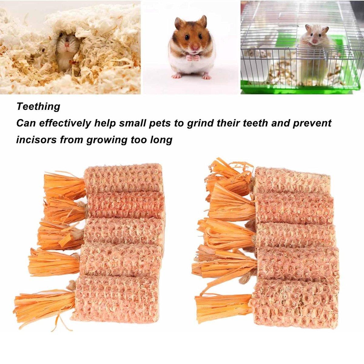 10pcs Colorful Chew-Friendly Hamster Toys for Dental Health